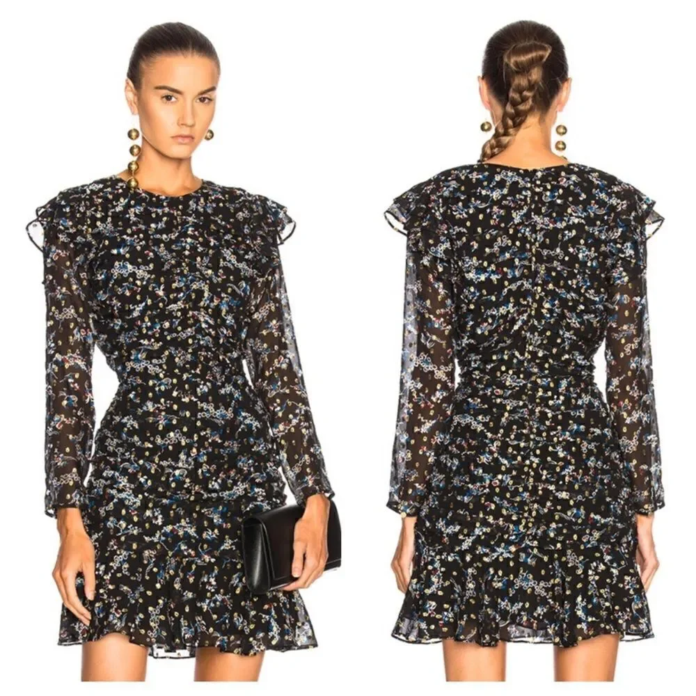 Veronica Beard Parc Printed Silk Blend Dress Size 8 - Picture 1 of 11
